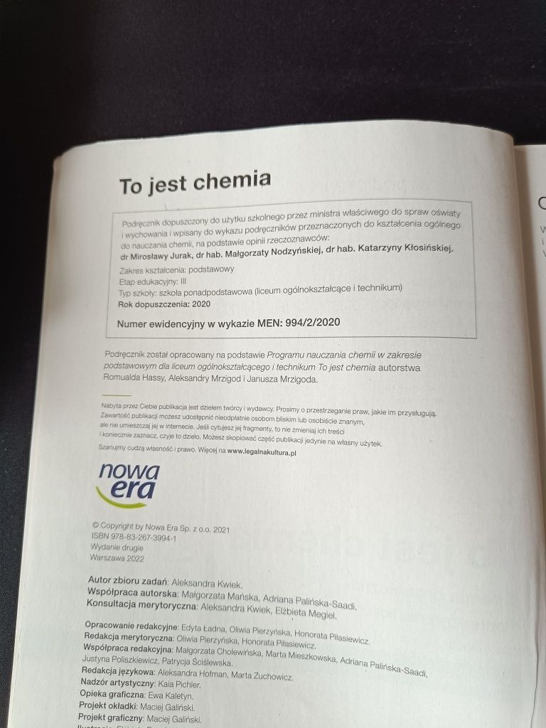 Podręcznik To jest chemia 2 zakres podstawowy