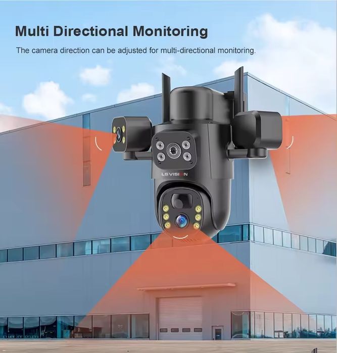 Вулична камера відеоспостереження LsVision 4K 4G WiFi Zoom 10x на соня