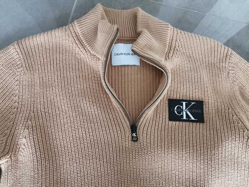 Beżowy Sweter Calvin Klein r. XS/34