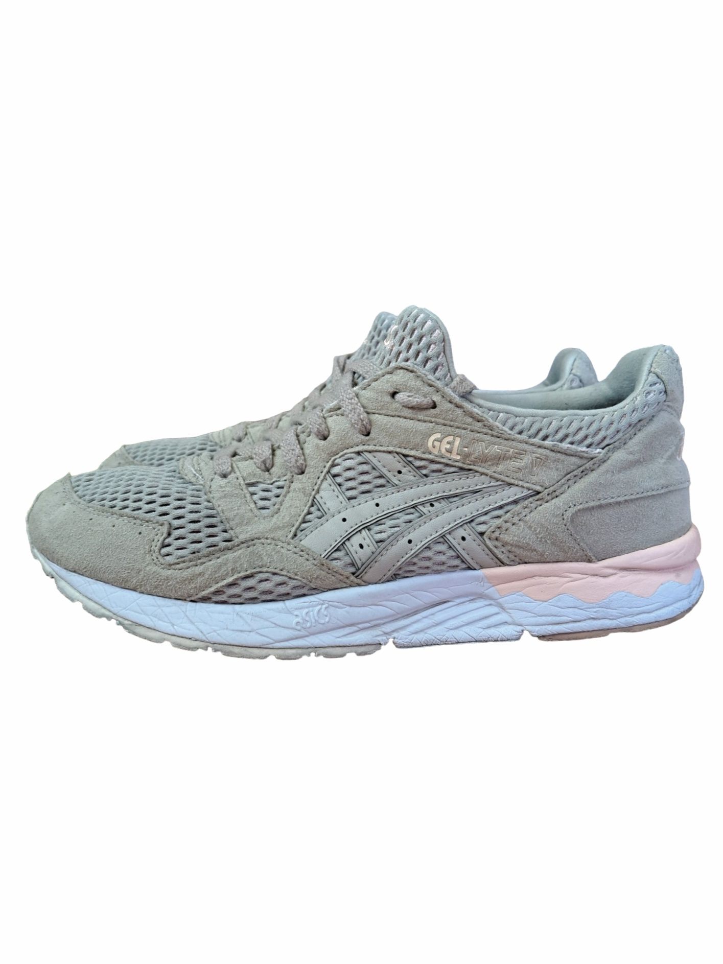 Kremowe/beżowe buty Asics Siateczkowe Gel-lyte 7