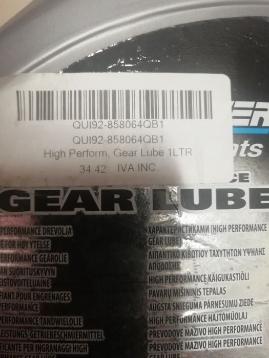 Valvulina Quicksilver high perform gear lube