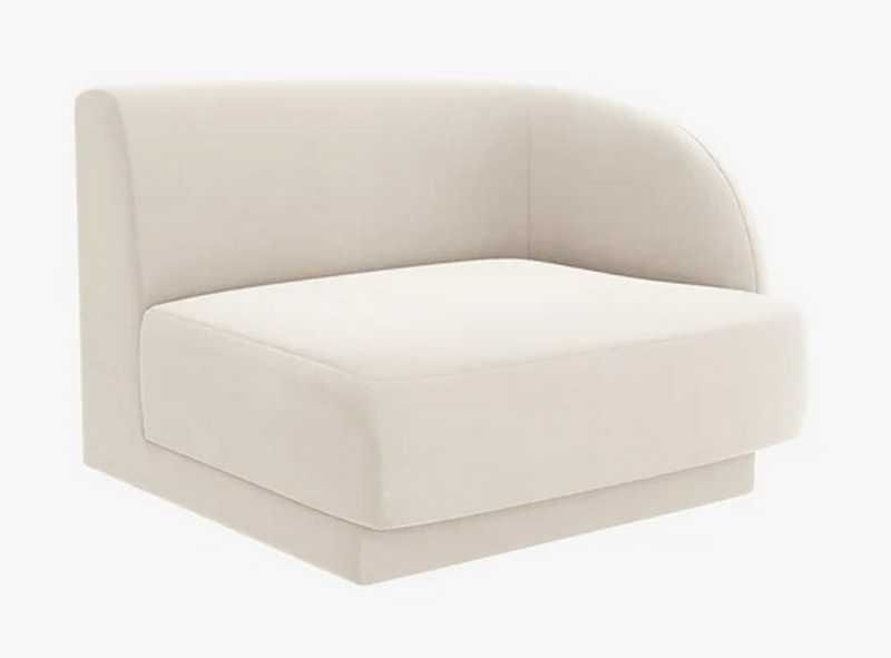Modułowa sofa kanapa 4 os. Miley Micadoni welur jasny beż 330x90x70cm