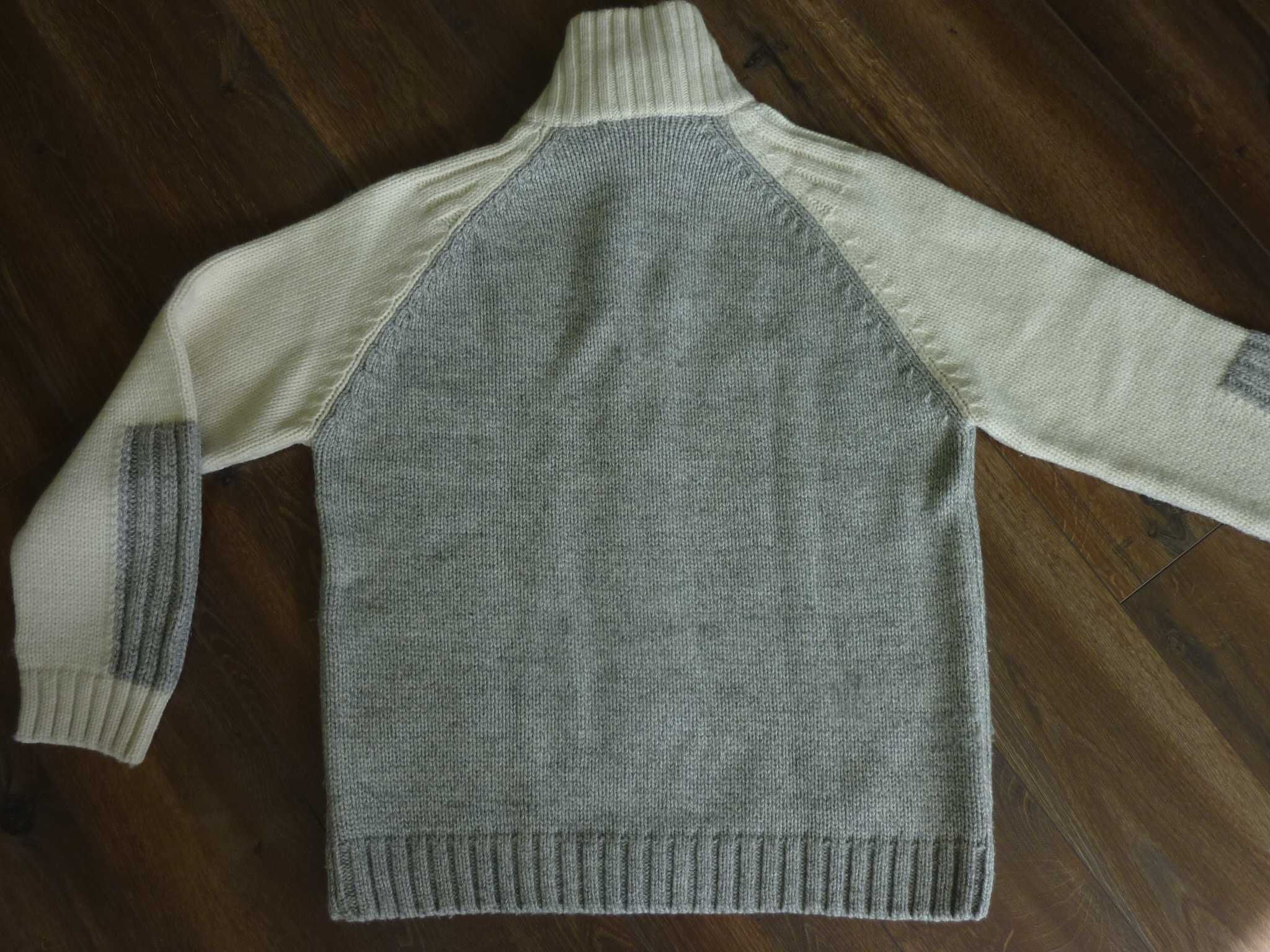 Ciepły gruby sweter REDSTAR rozpinany wełna MERINO