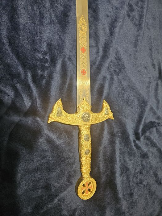Miecz Marto Toledo  Hiszpania.  Excalibur, Miecz Templariuszy  deko