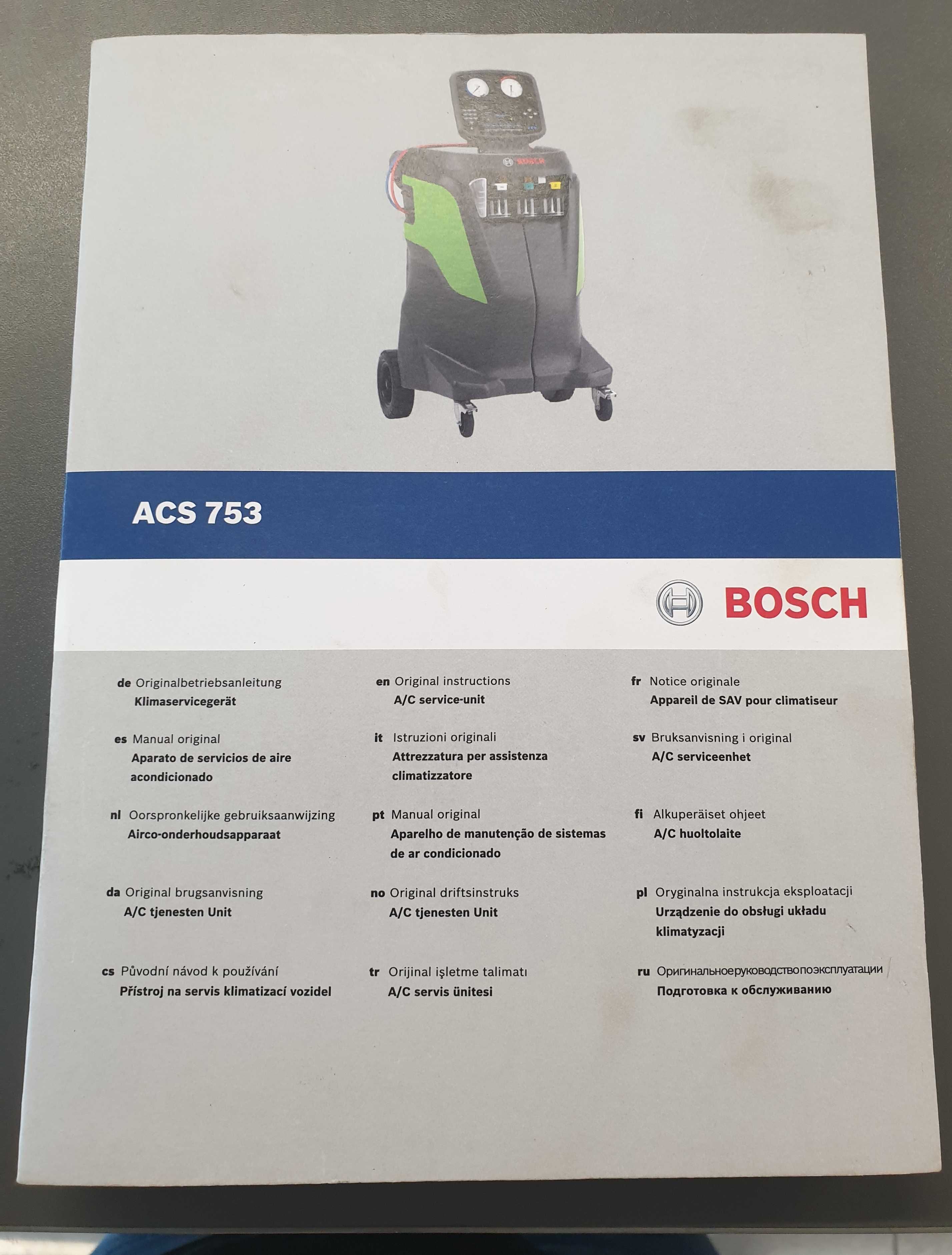 Profesjonalna stacja klimatyzacji ACS 753 R134A z DRUKARKĄ Bosch