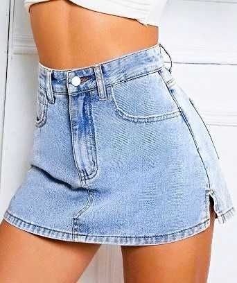 Jeansowe spódnico-spodenki