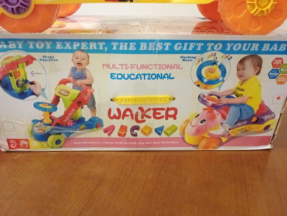 Jeździk chodzik pchacz interaktywny baby walker 18M+