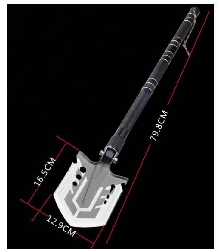 Складная тактическая многофункциональная туристическая лопата 19 в 1