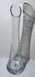 Designerski wazon szklany 60 cm – grube szkło, unikatowy  z łezką