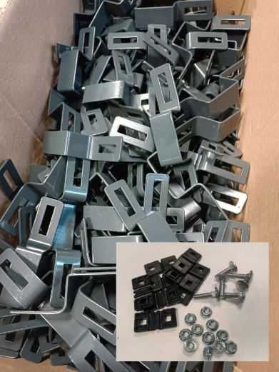 Obejma przelotowa 60/40 - M6 - GRAFIT - kompletna - 100 szt.