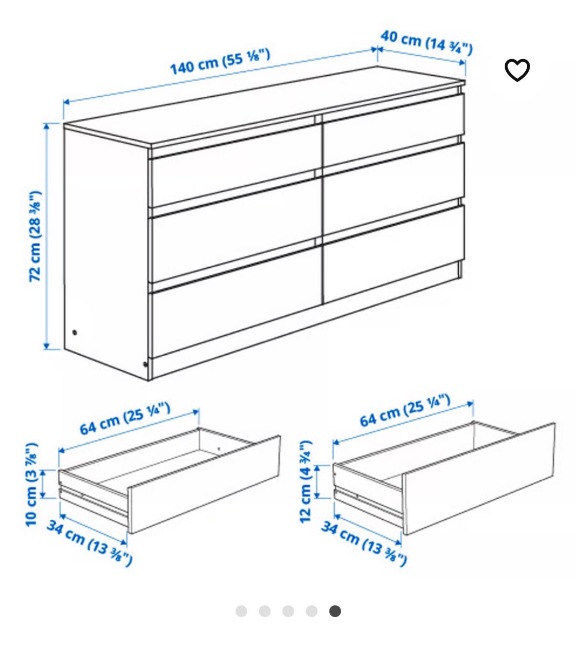Komoda IKEA (MALM) stan bardzo dobry