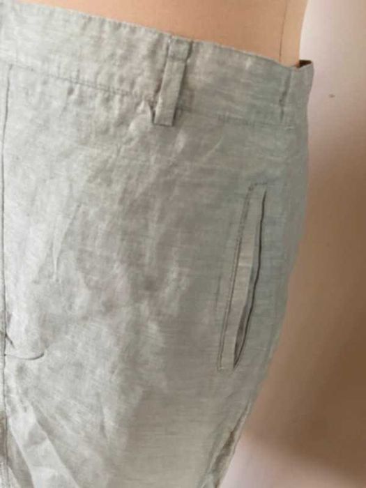 M l. Gerry weber spodnica midi do kolan pastele krem bez khaki len