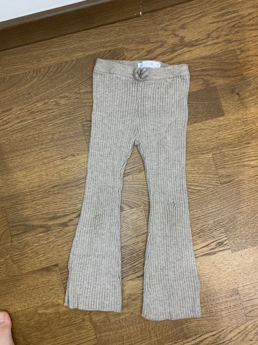 штанці Zara girl flared ribbed leggings