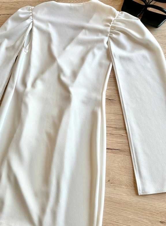 Sukienka elegancka rękaw marynarka koszulowa PrettyLittleThing S/36