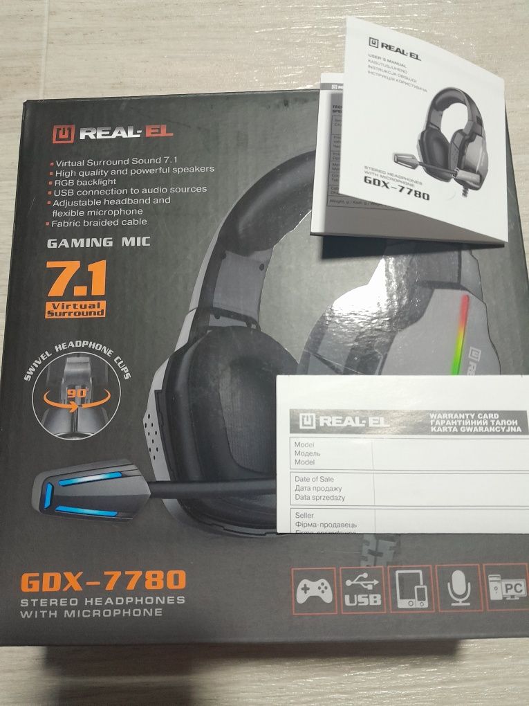 Навушники REAL-LE GDX 7780