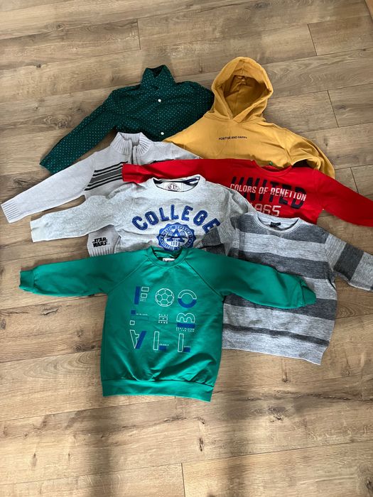 Dziecięce bluzy Zara, NEXT, Benetton 126, worek, 7 sztuk