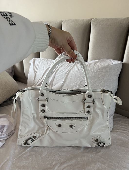сумка під balenciaga city bag біла залишилася-1шт!