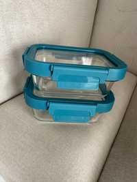Szklany pojemnik LunchBOX na żywność - 370 ml - szklana pokrywa