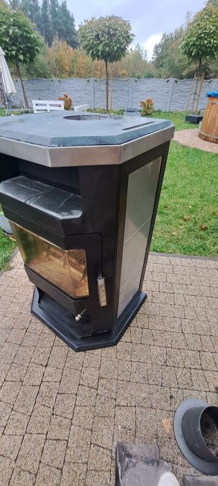 Piec kominkowy kominek koza węgiel drewno 8 KW