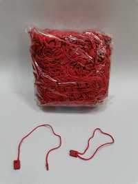 Plomby czerwone 1000szt odzieżowe ręczne sznurkowe do metek