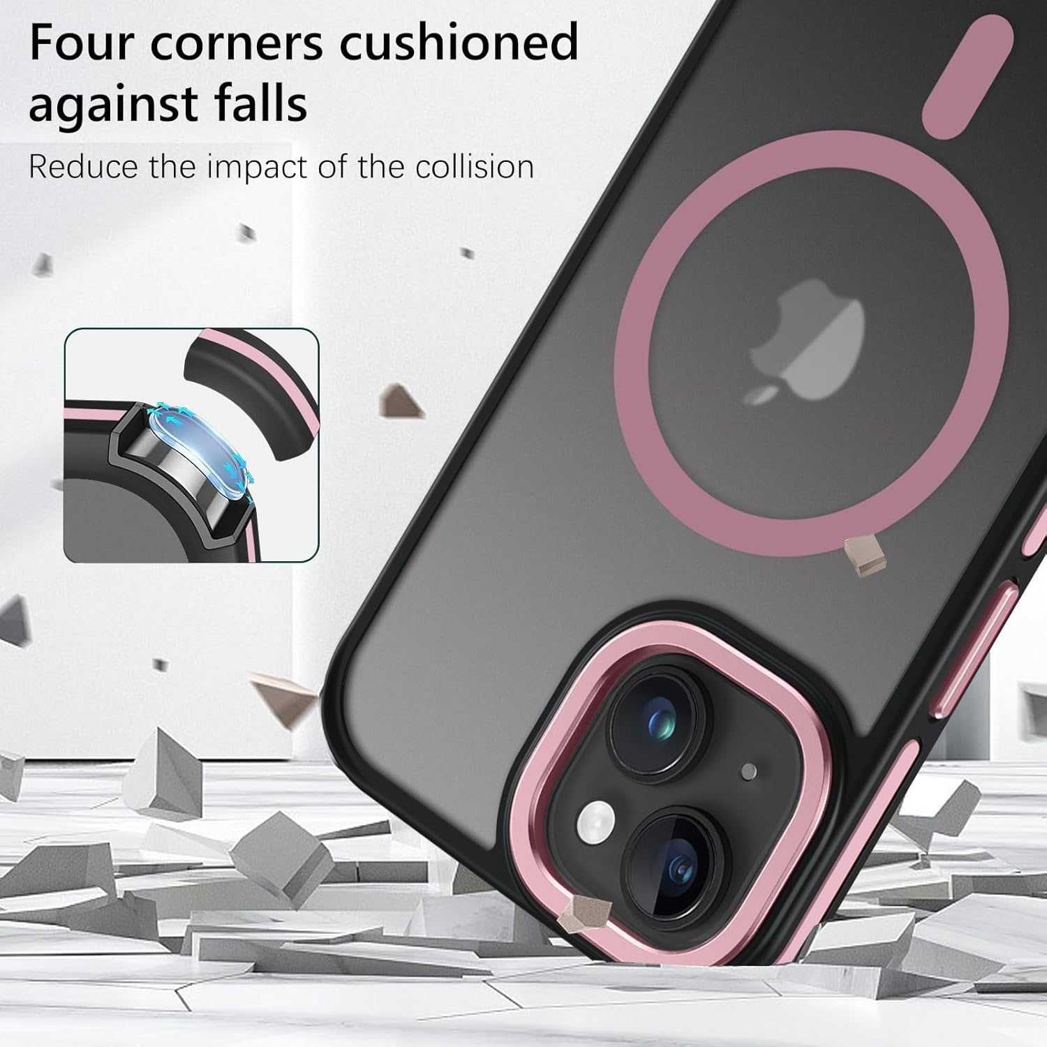 Etui plecki do iPhone 14 Plus przezroczyste kompatybilne z MagSafe