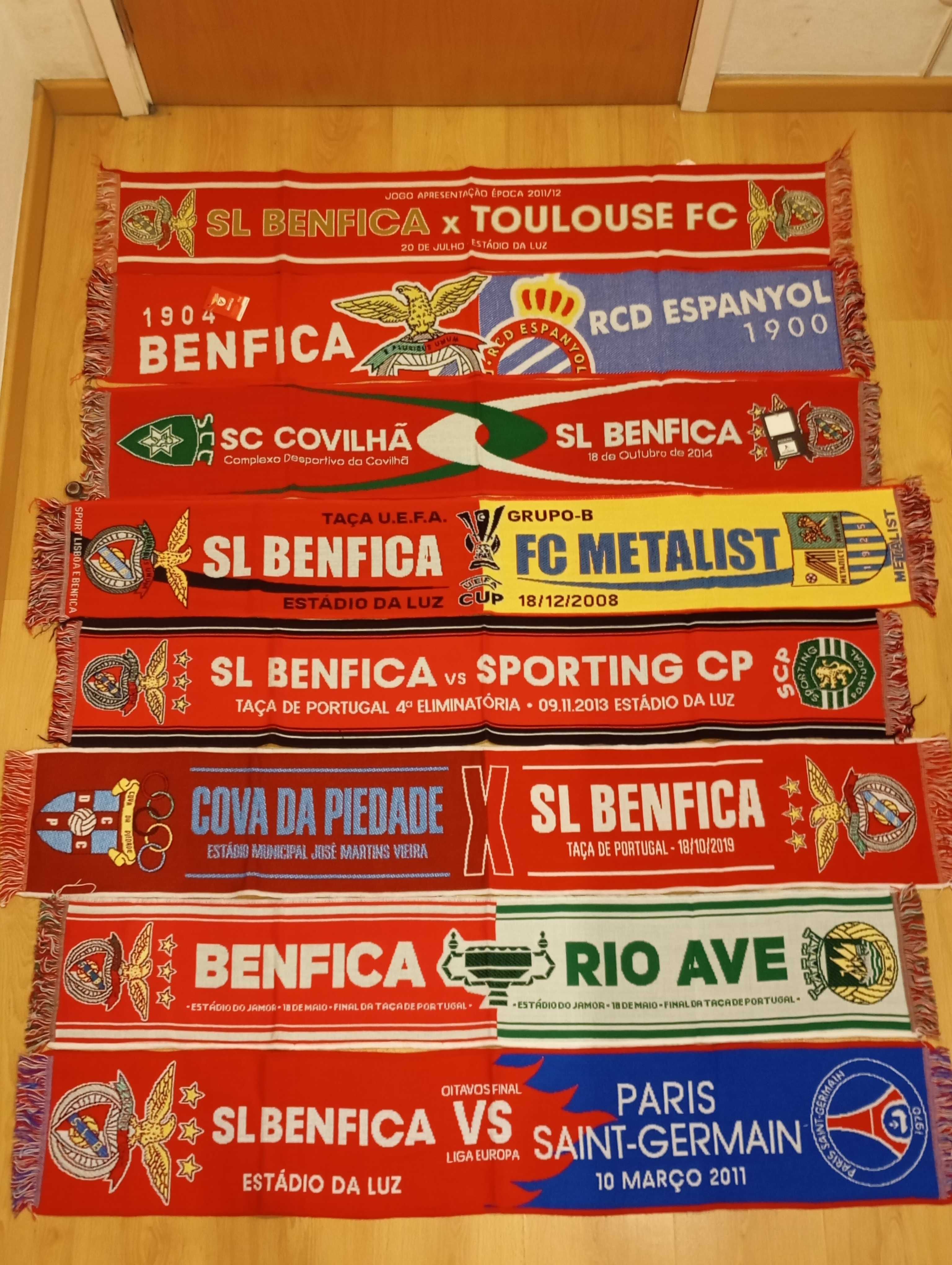 SL Benfica cachecol de jogo de futebol novo oficial, artigo de coleção