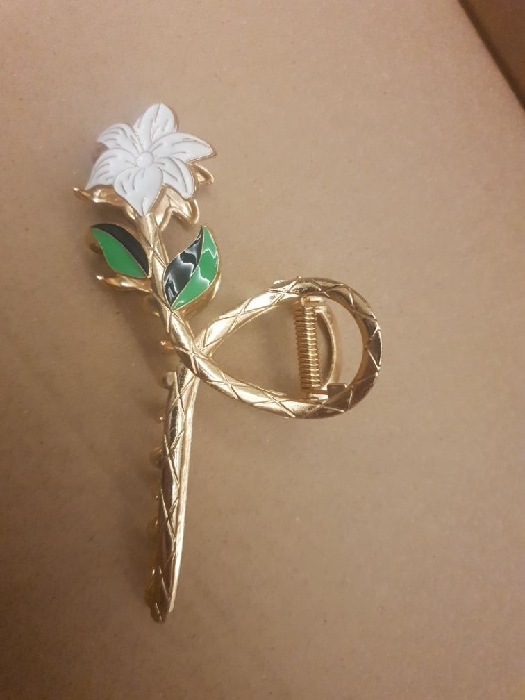 Elegancka Piękna Spinka Klamra do Włosów Kwiat