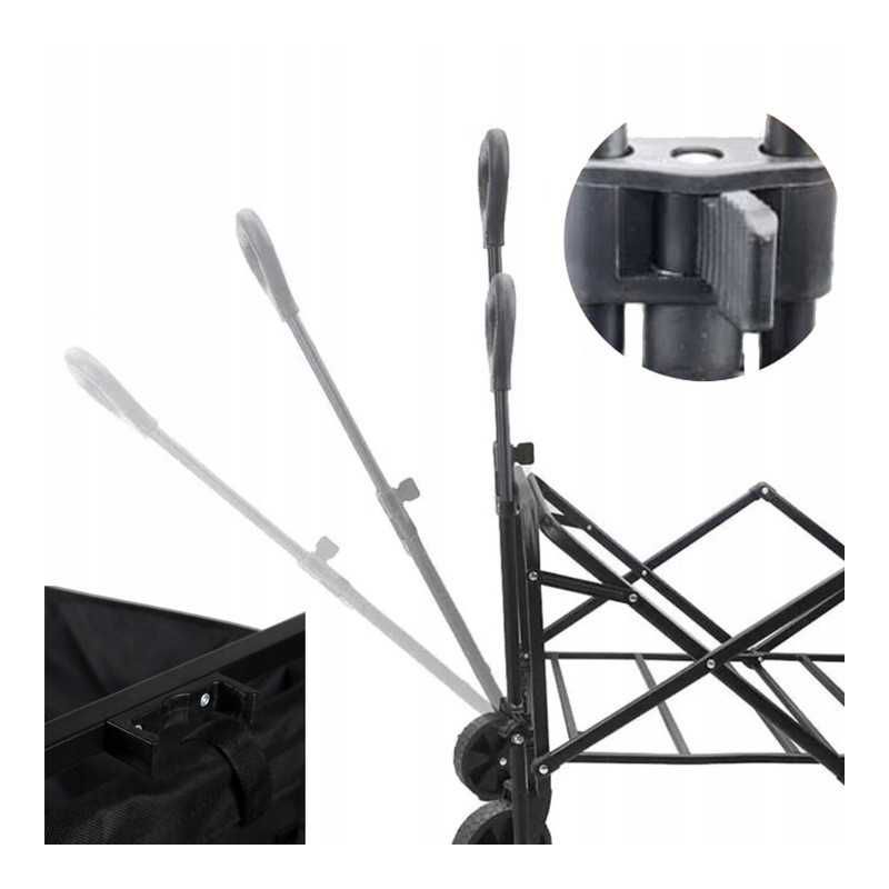 Wózek transportowy składany, przyczepka ogrodowa 72x47x68-87cm AR07CZ