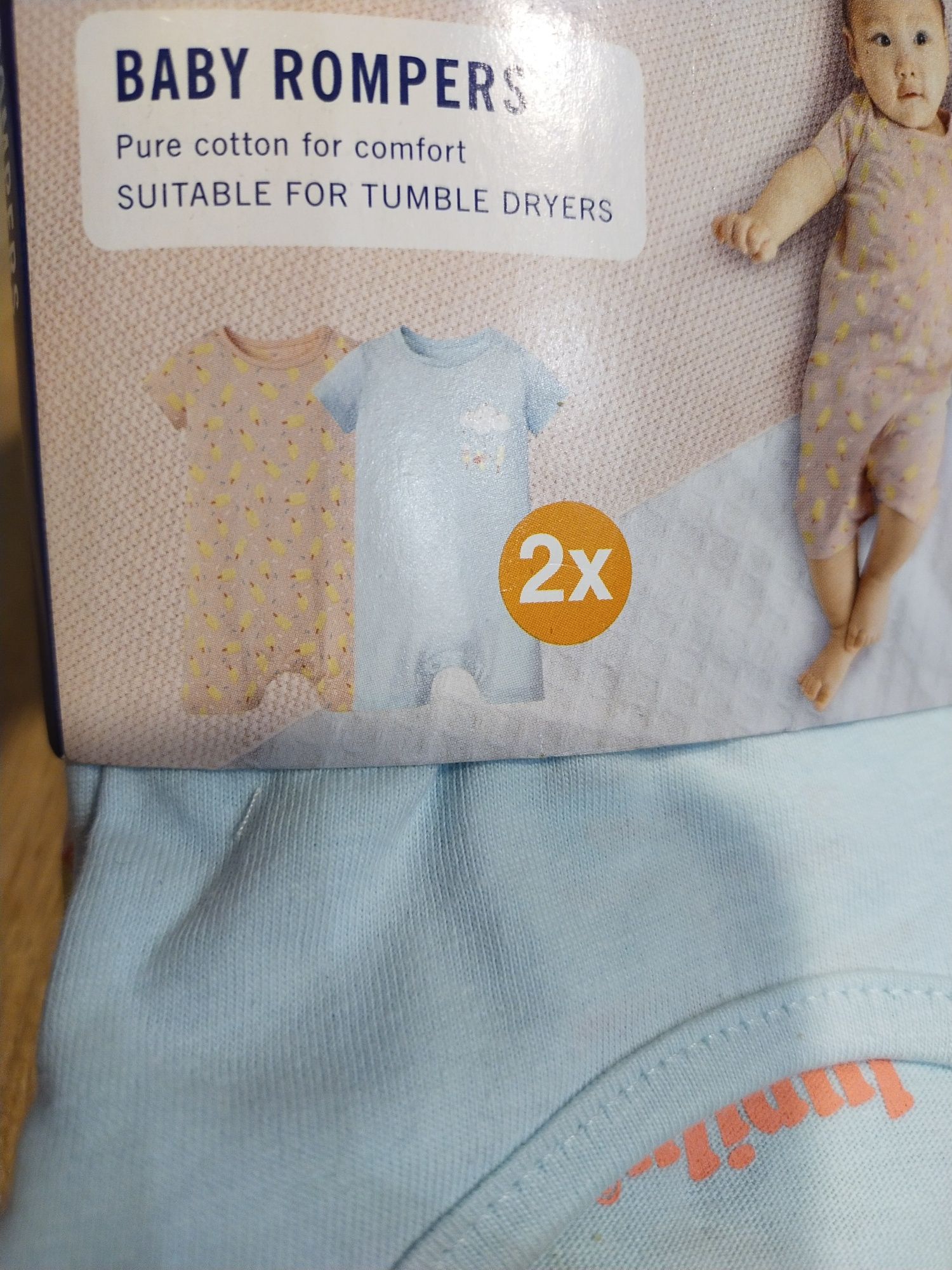 Piżamy dla niemowlaków rampers  r 68 dwupak