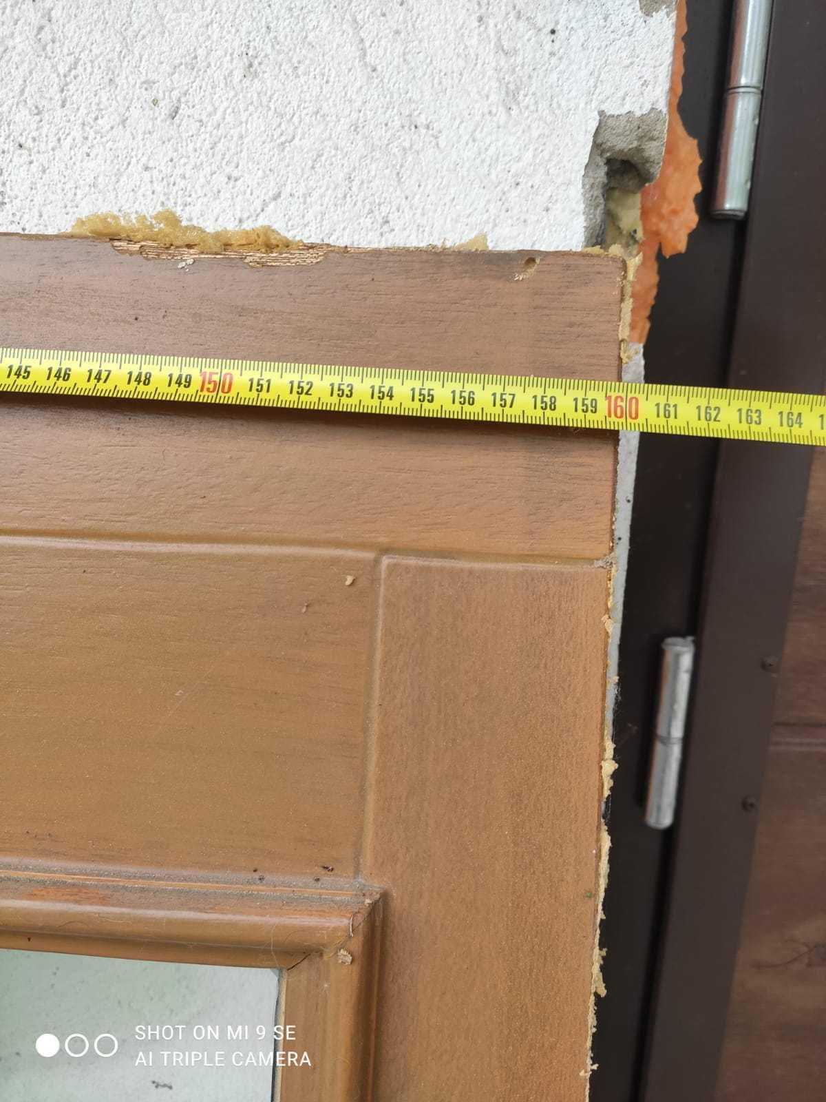 Drzwi drewniane zewnętrzne 160 cm