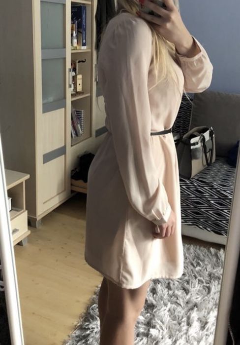 Sukenka bezowa elegancka S