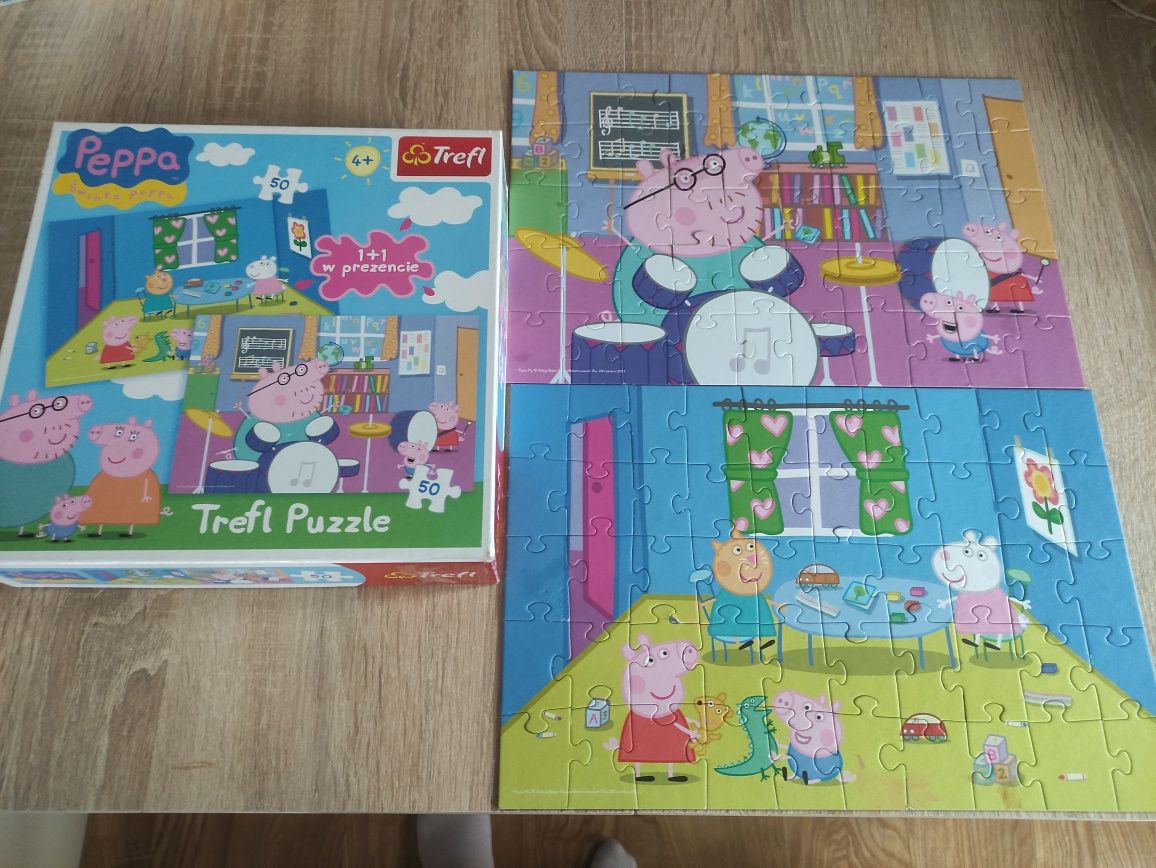 Zestaw puzzli, memory Świnka Peppa 7 szt.