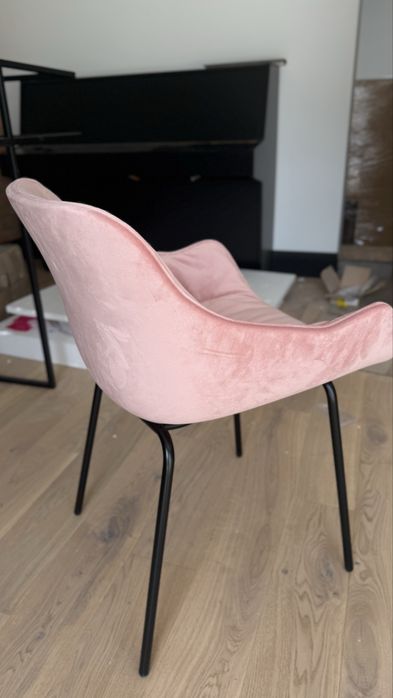 Krzesło MDD Baltic Soft Duo rożowe NOWE glamour salon kosmetyczny