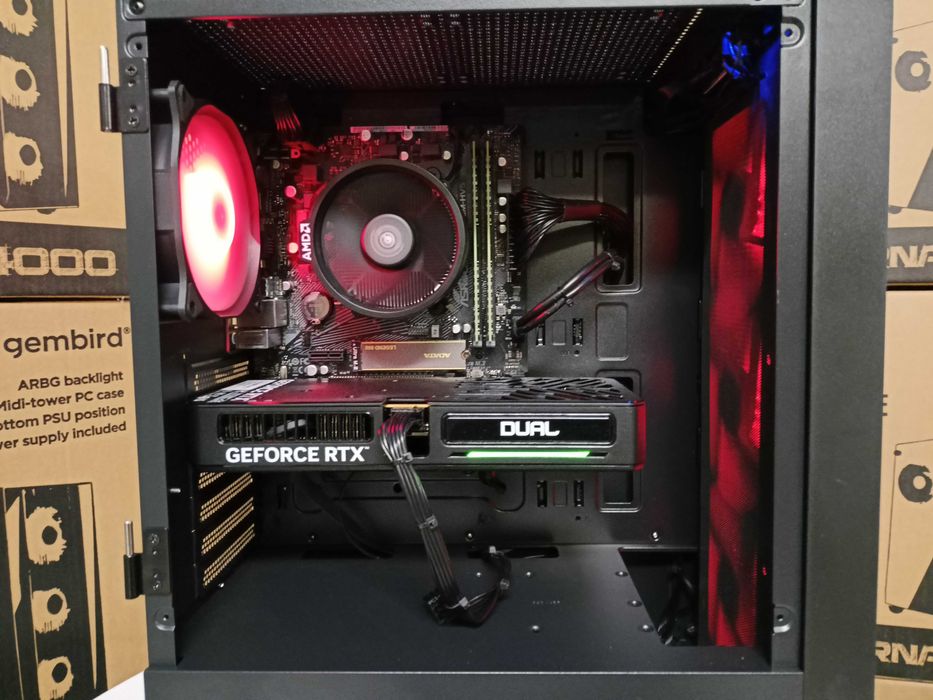 Nowy Komputer Gamingowy Ryzen 7 5700X 1TB 32GB RTX 5060 8GB Win11 FV23