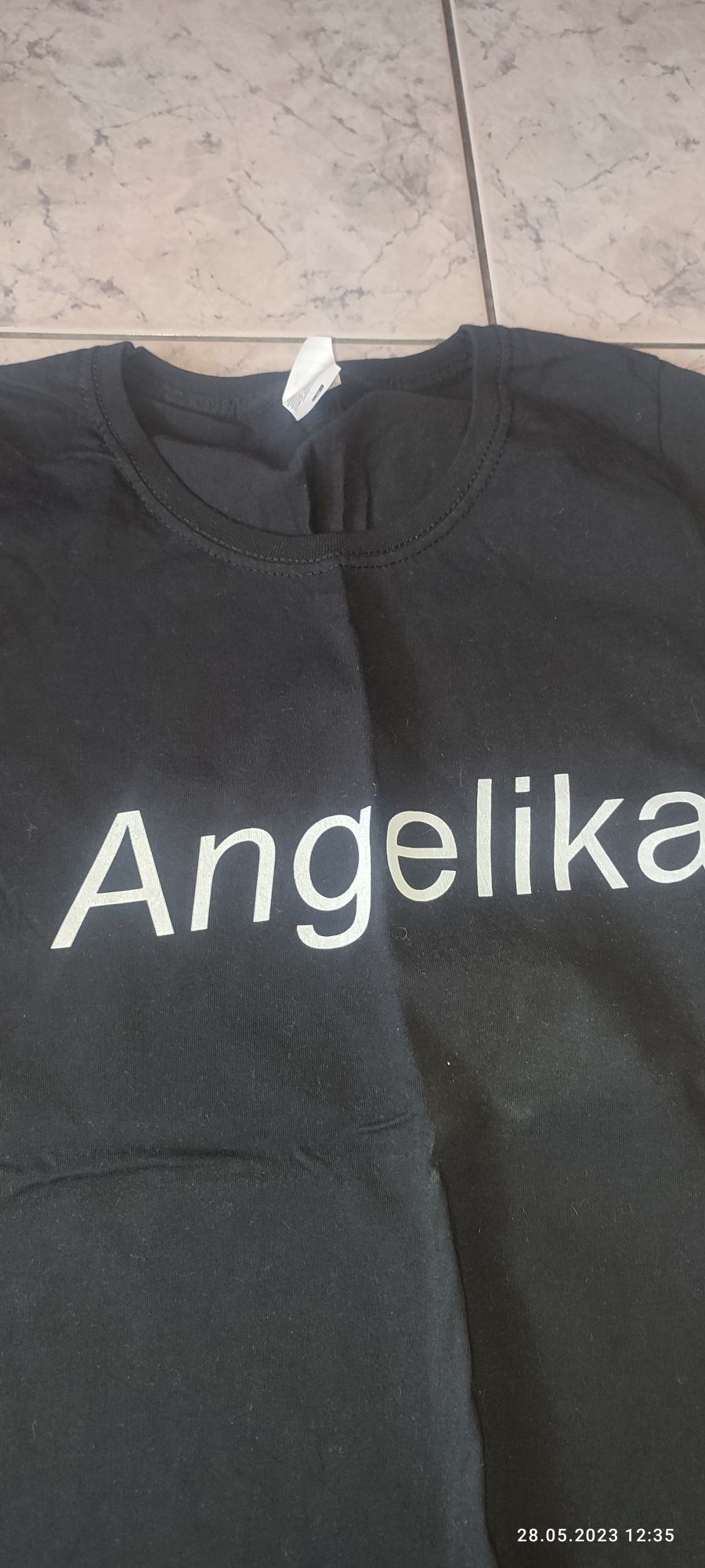 Koszulka t-shirt z imieniem Angelika rozm. S 100% bawełny