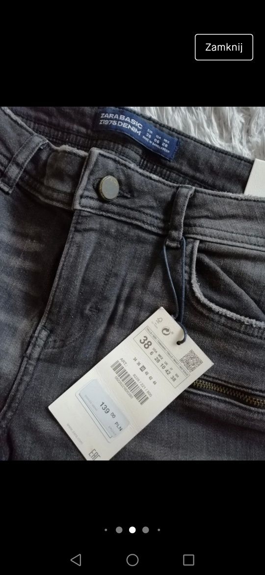 Zara spodnie jeans