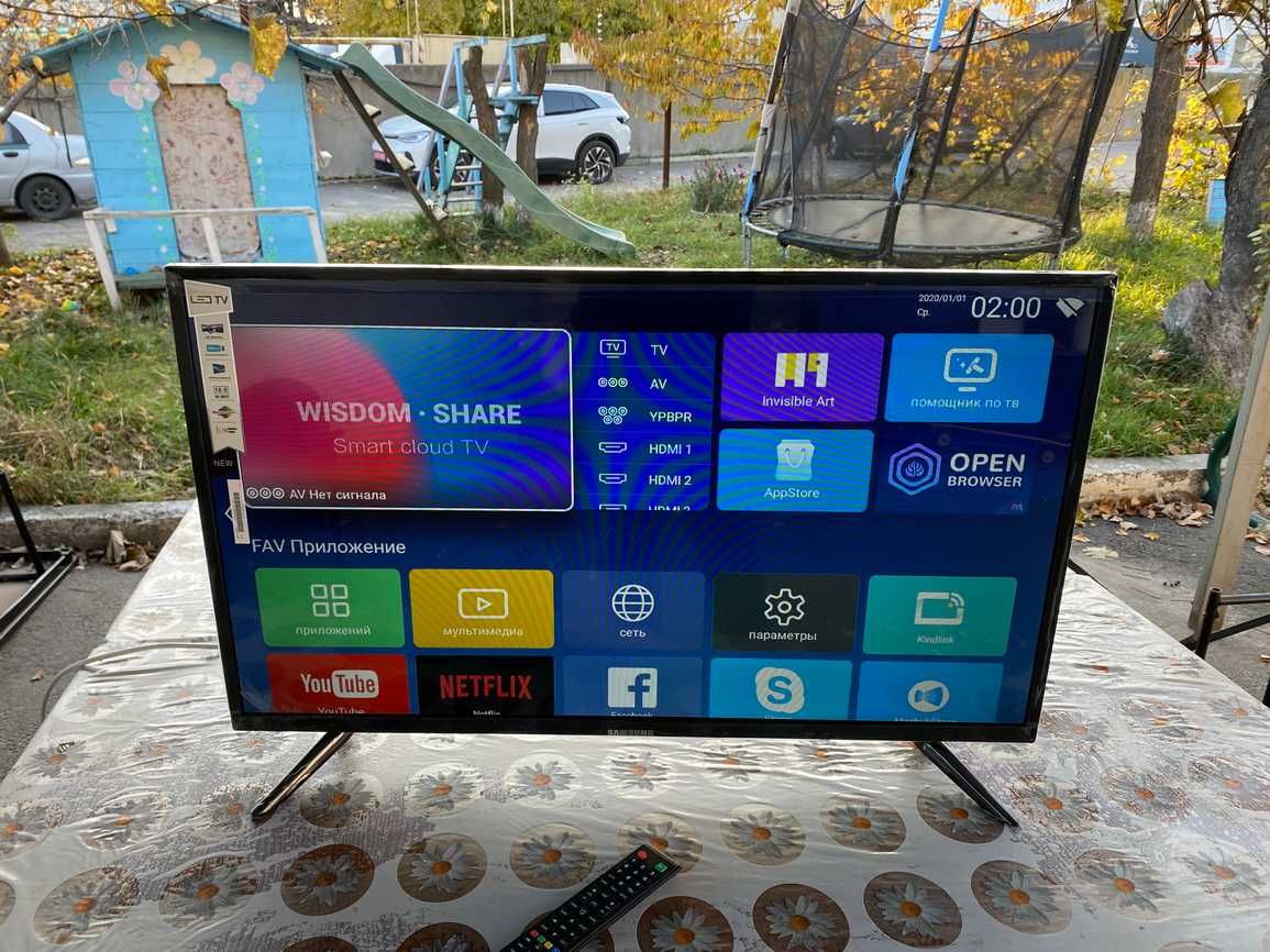 4К Телевизор Samsung 45 дюйма, Т2 Смарт тв Самсунг SmartTV