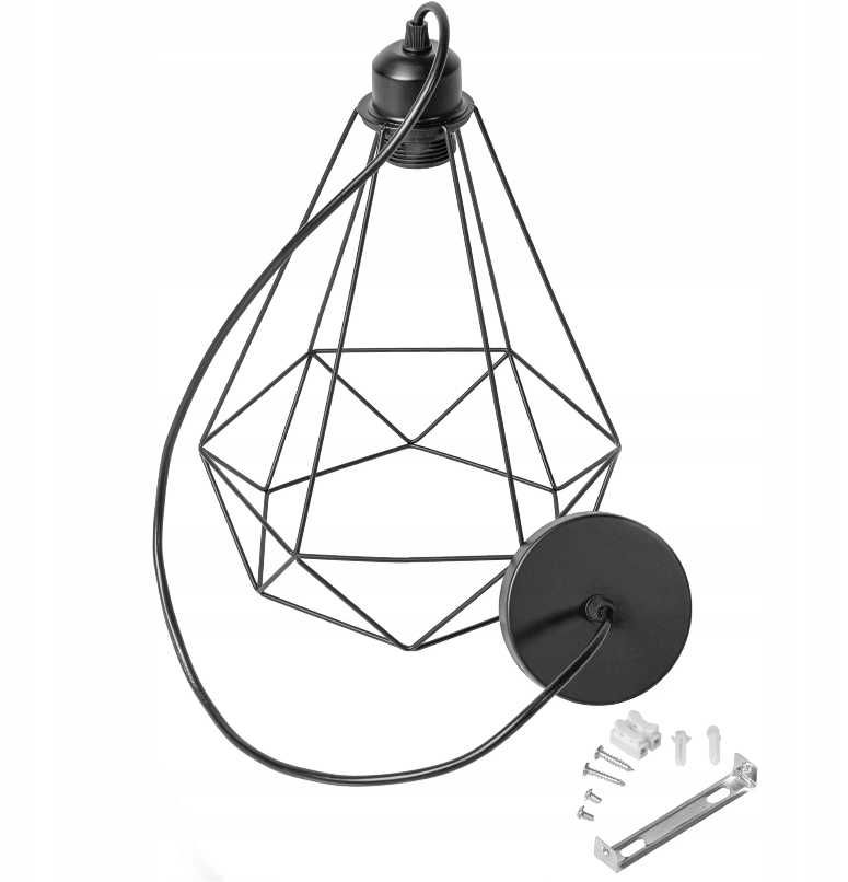 LAMPA oprawa sufitowa retro LOFT INDUSTRIAL czarna NOWA