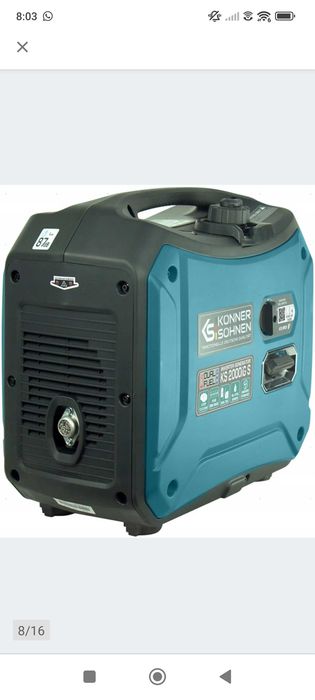 Generator prądu Konner & Sohnen KS 2000iG S, 2 kw z instalacją gazową