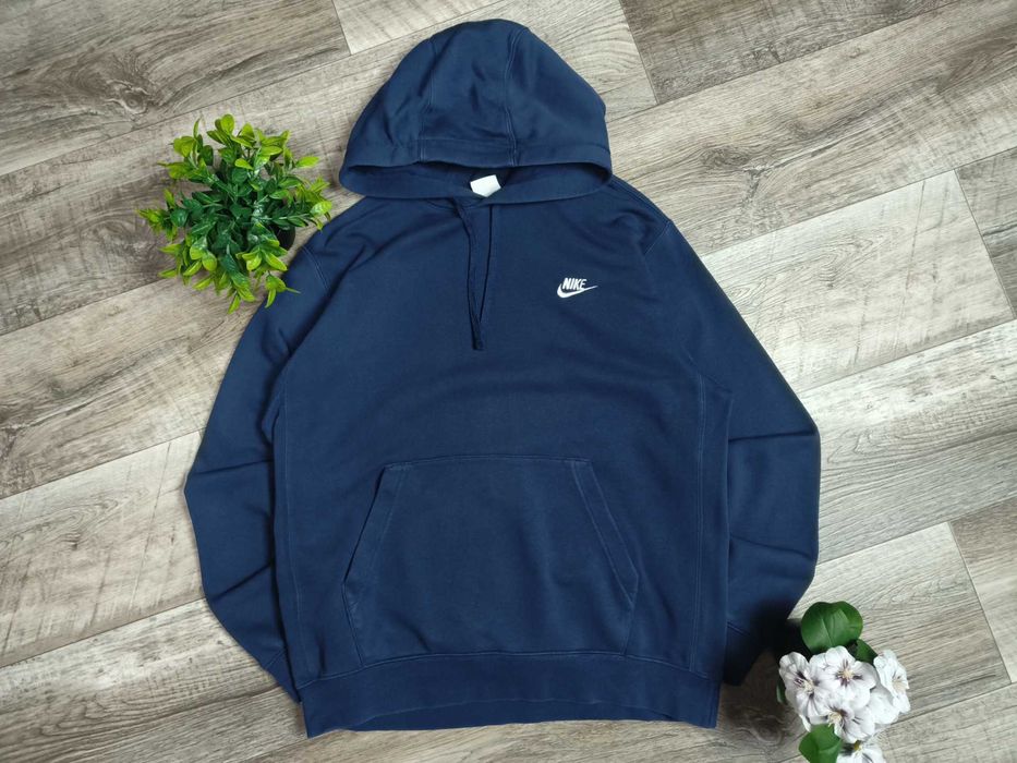 NIKE широке худі чоловіче синє бавовна М