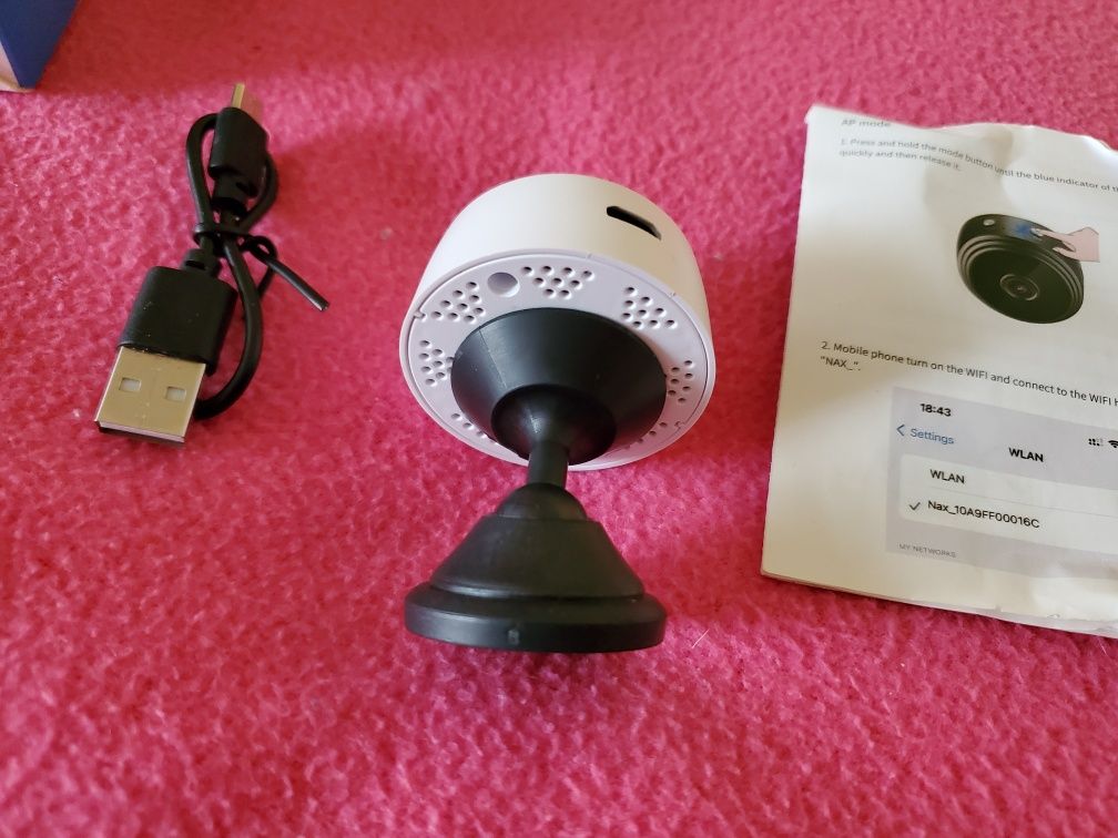Wifi Camera kamera kamerka szpiegowska ukryta mała raz użyta