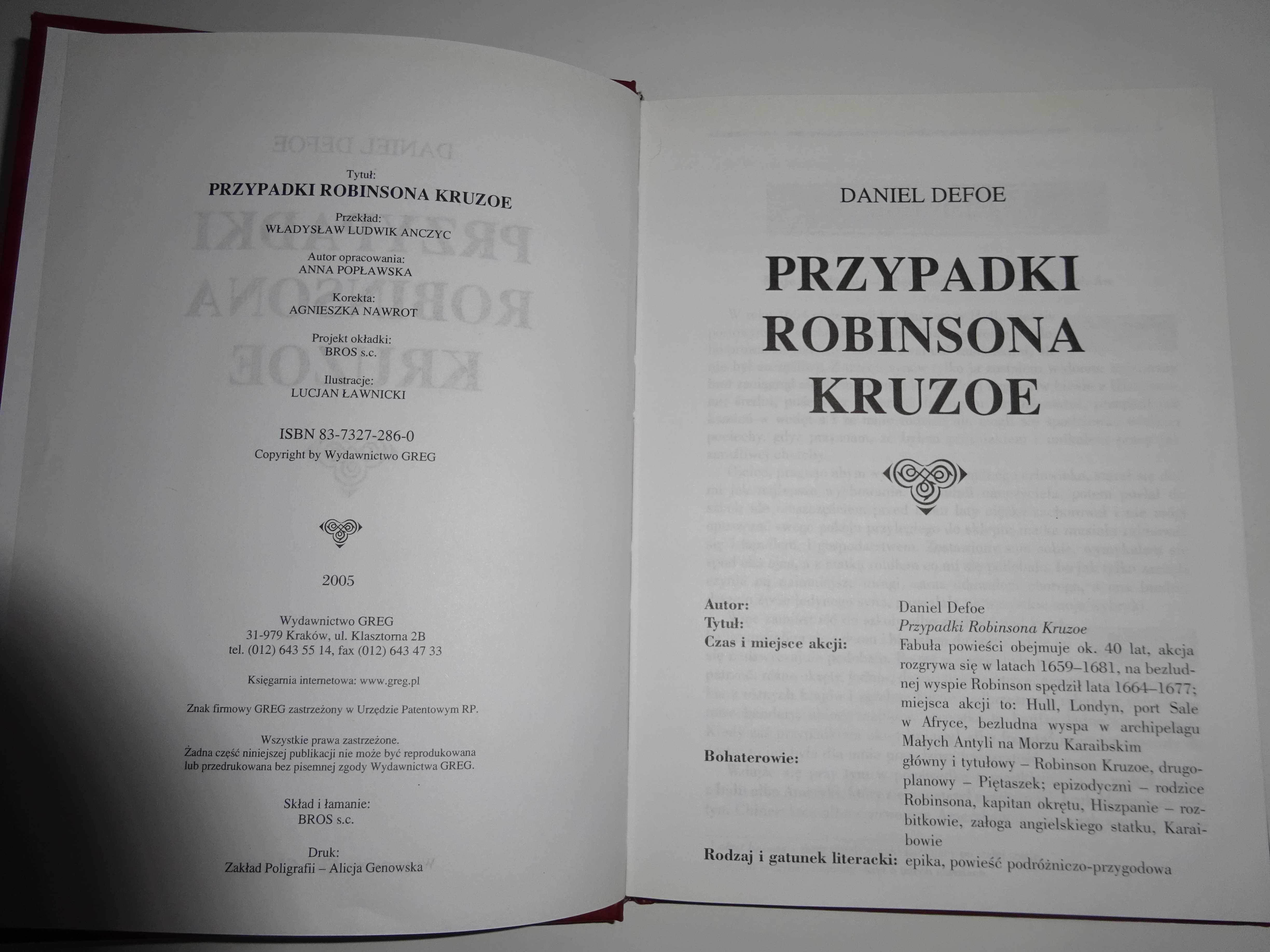 Książka Przypadki Robinsona Kruzoe Warszawa Ochota
