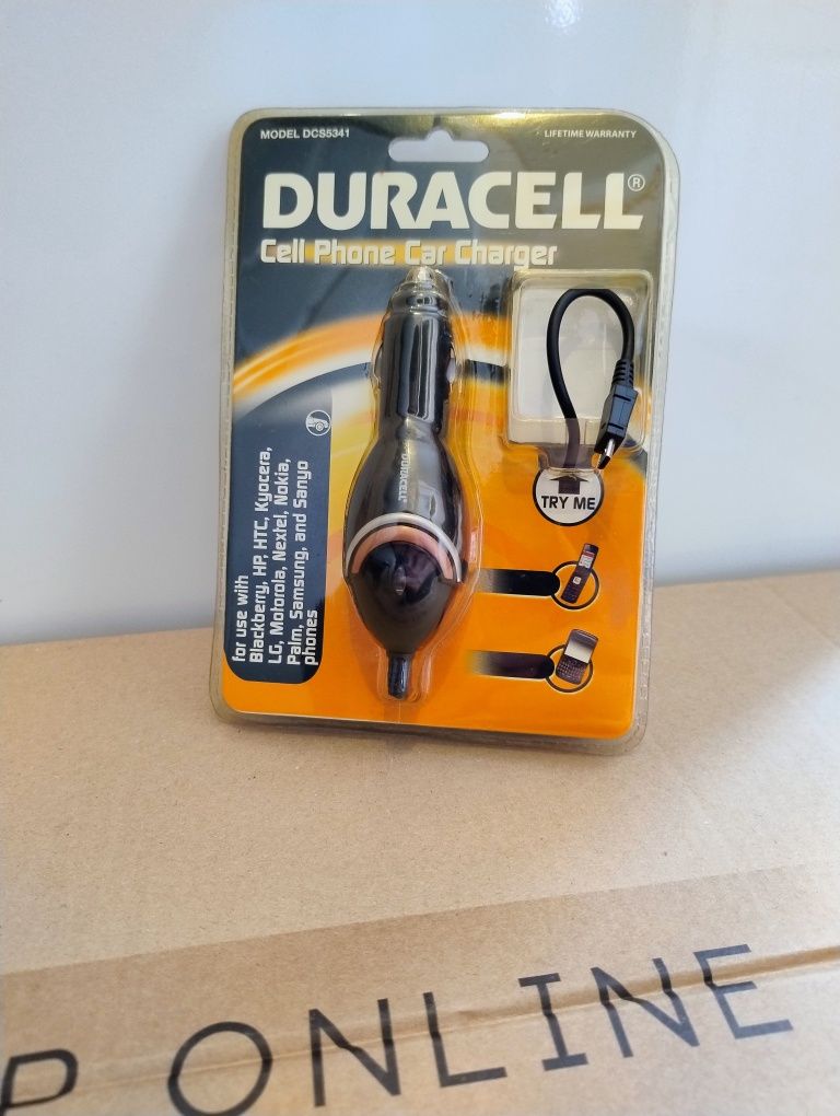 Зарядка в прикурювач автомобільна, фірмова Duracell micro USB