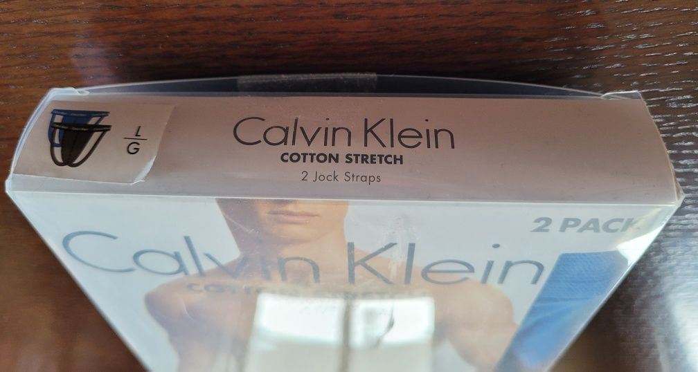 Nowe Calvin Klein Oryginalne Stringi JockStrapy Majtki Slipy, 2 pack,