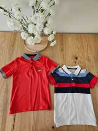 Koszulki polo z krotkim rękawem r. 110 i 116 dla chłopca