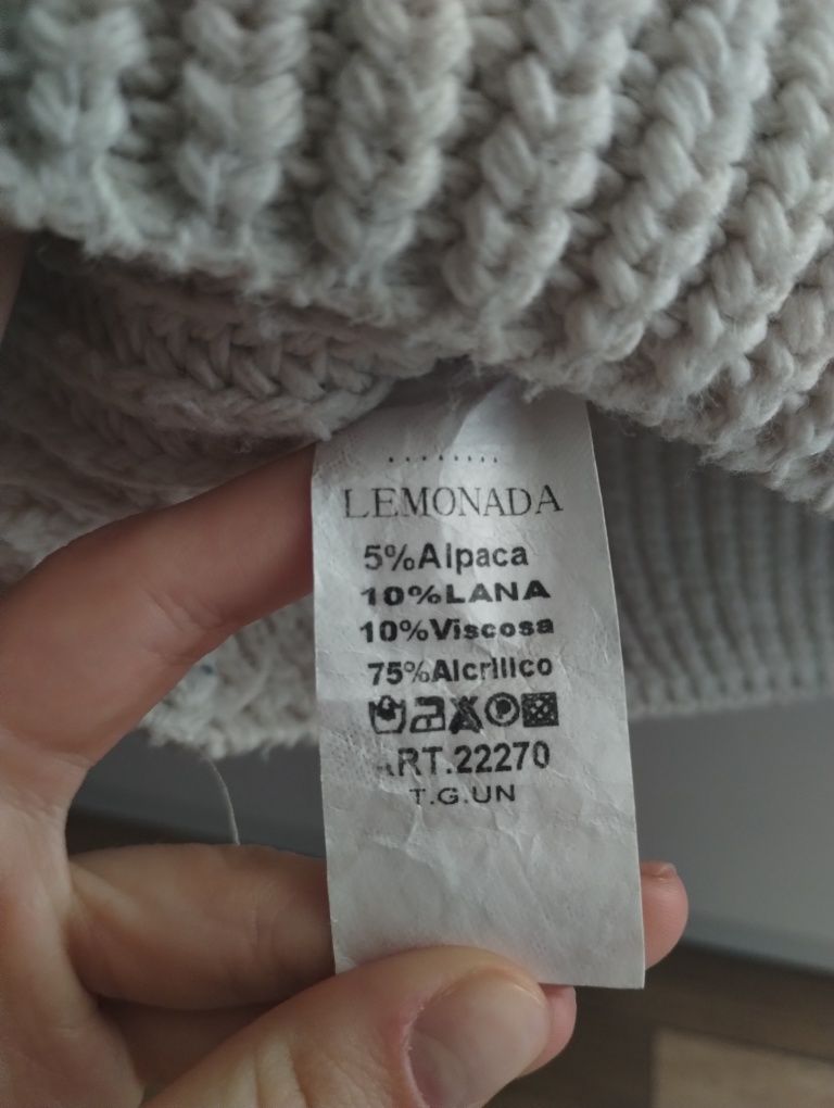 Sweter LeMonada oversize z wełną i wiskozą