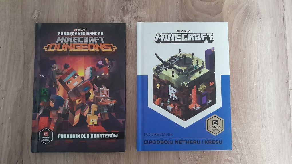 2x Minecraft Dungeons i podręcznik podboju Netheru i kresu
