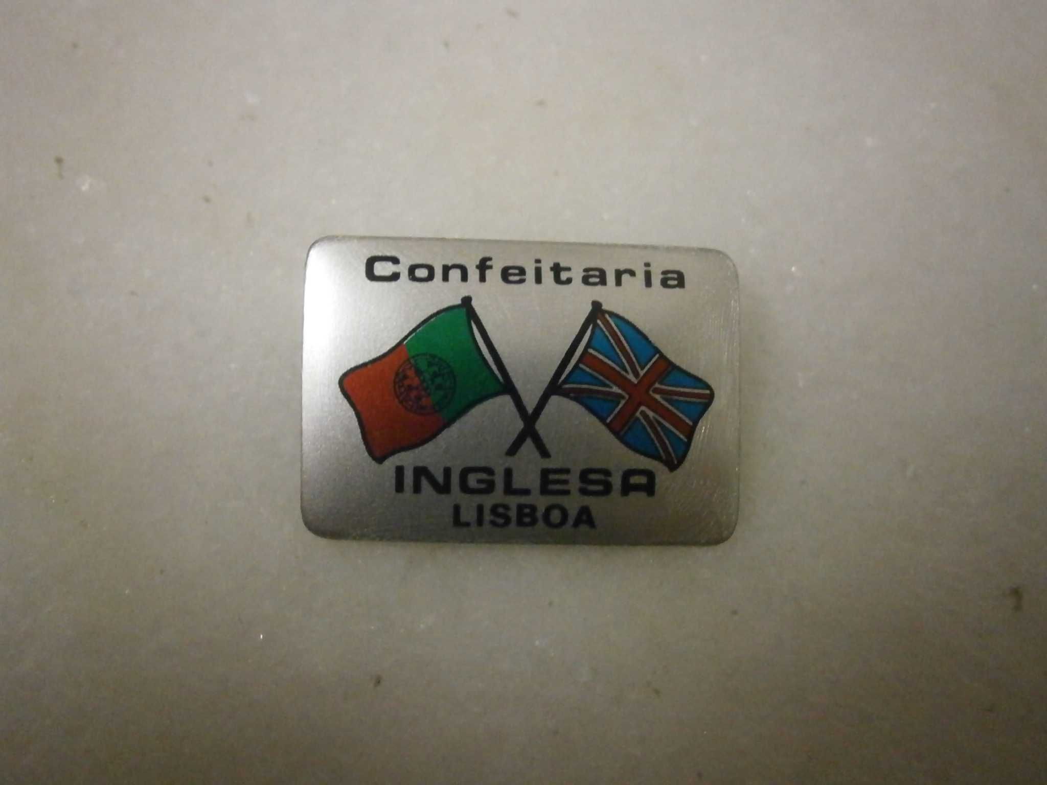 Pin/alfinete Confeitaria Inglesa Lisboa, final anos 60/70