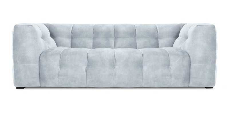 Sofa 3-os. Vesta z aksamitu jasny niebieski 236x102x68cm Windsor&Co
