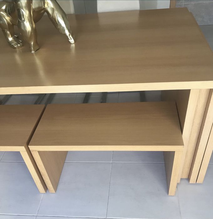 Bancos em Carvalho sala jantar ou cozinha